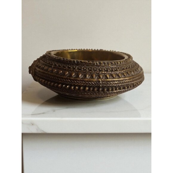 Antique African Omani Bronze Anklet Ashtray Decorative Dish - Picture 3 of 11